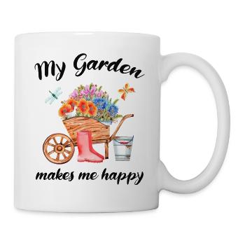 Garten Spruch Gärtner Hobbygärtner Geschenkidee - Tasse - Weiß - Rechts