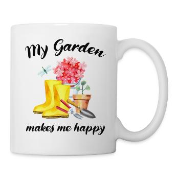 Garten Spruch Gärtner Hobbygärtner Geschenkidee - Tasse - Weiß - Rechts