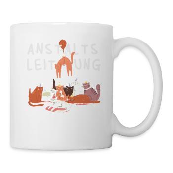 Anstaltsleitung -Verrückt nach Katzen - Tasse - Weiß - Rechts