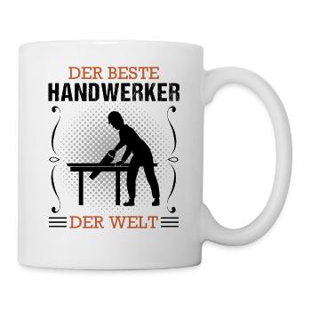 Handwerker Handwerk Beruf Ausbildung Geschenk - Tasse - Weiß - Rechts