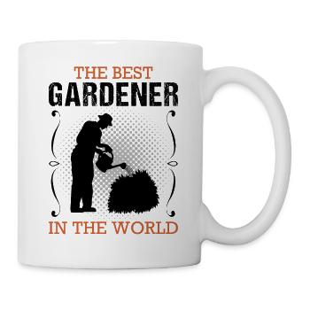 Gärtner Beruf Gartenbau Gartenarbeit Geschenk - Tasse - Weiß - Rechts