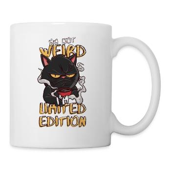 Cartoon Cat with Coffee Mug - Limited Edition - Mug - white - Right