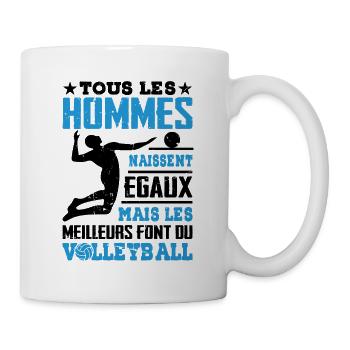 Les Meilleurs Hommes Font Du Volleyball - Mug blanc - blanc - Droite