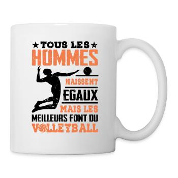 Les Meilleurs Hommes Font Du Volleyball - Mug blanc - blanc - Droite