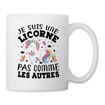 Je Suis Une Licorne Pas Comme Les Autres - Mug blanc - blanc - Droite