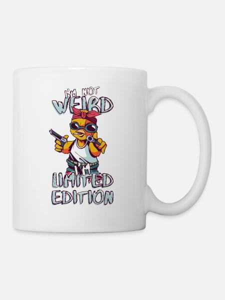 Cooles Cartoon Küken - Limited Edition - Spruch - Tasse - Weiß