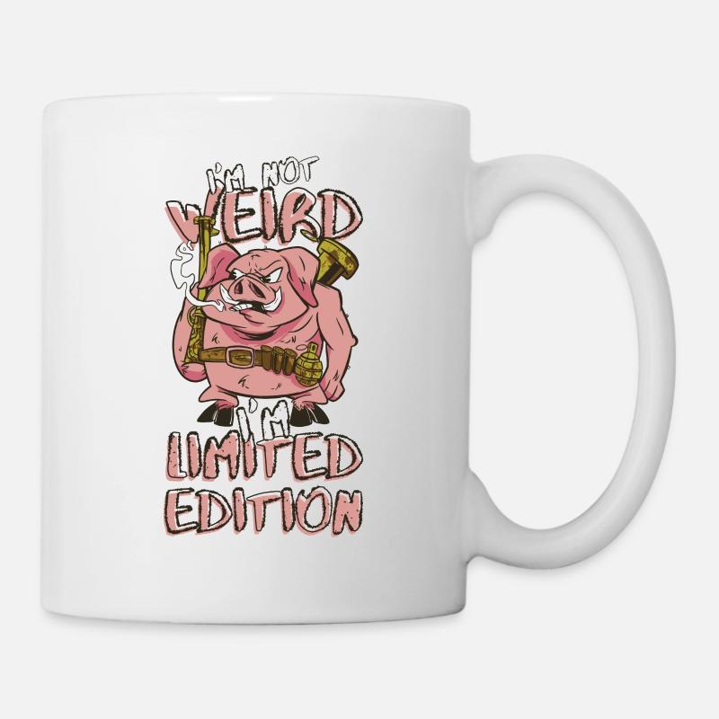 Cool Cartoon Pig - Édition Limitée - Dicton - Mug blanc - blanc