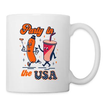 Fête aux USA Retro le 4 juillet - Mug blanc - blanc - Droite