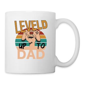Leveld up to Dad Gaming Zocken - Tasse - Weiß - Rechts