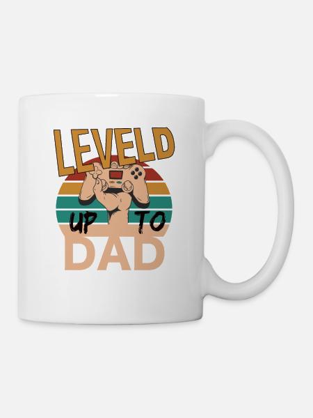 Leveld up to Dad Gaming Zocken - Mug blanc - blanc