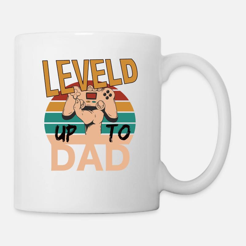 Leveld up to Dad Gaming Zocken - Mug blanc - blanc