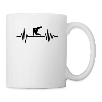Parkour heart rate - Mug - white - Right