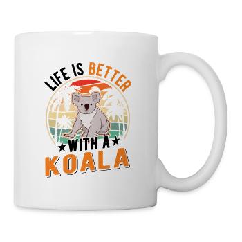 Life is better with a Koala - Mug - white - Right