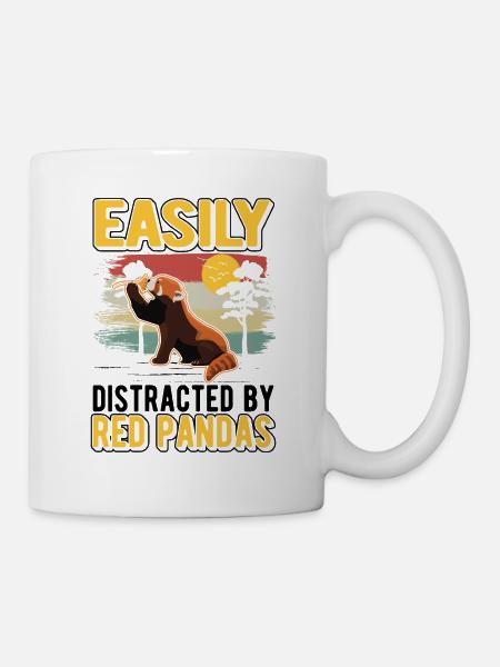 Facilement distrait par Red Pandas Roter Panda - Mug blanc - blanc