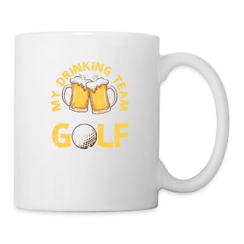 Mein Trinker-Team hat ein Golfproblem Lustiger - Tasse - Weiß - Rechts
