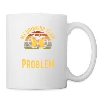 Lustiger Golfspieler-Fan Mein Trinker-Team hat ein - Tasse - Weiß - Rechts