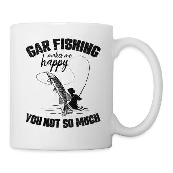 Gar Fishing me rend heureux que tu ne sois pas tellement - Mug blanc - blanc - Droite