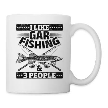 I like Gar Fishing & 3 People Garfish Garfishing - Mug - white - Right