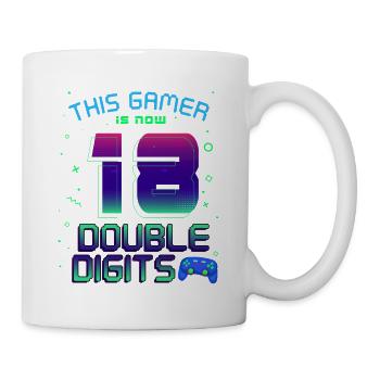 Ce joueur a maintenant 18 ans à deux chiffres 18. - Mug blanc - blanc - Droite