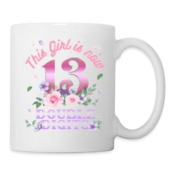 Cette fille a maintenant 13 ans à deux chiffres 13. - Mug blanc - blanc - Droite