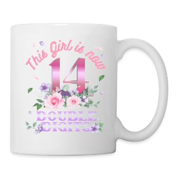 Dieses Mädchen Ist Jetzt 14 Double Digits 14. - Tasse - Weiß - Rechts