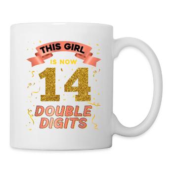 Dieses Mädchen Ist Jetzt 14 Double Digits 14. - Tasse - Weiß - Rechts