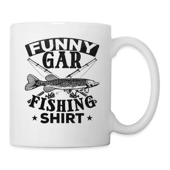 Funny Gar Fishing Shirt Garfish Fishing Garfish - Mug - white - Right