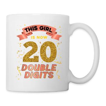 Dieses Mädchen Ist Jetzt 20 Zweistellig 20. - Tasse - Weiß - Rechts