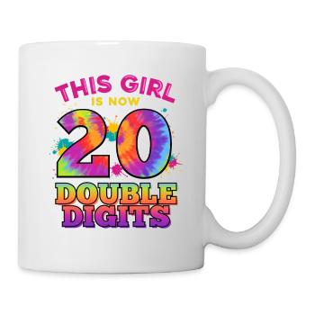 Dieses Mädchen Ist Jetzt 20 Zweistellig 20. - Tasse - Weiß - Rechts