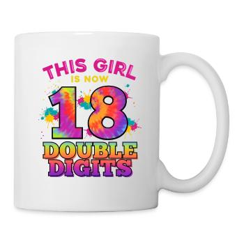 Cette fille a maintenant 18 ans à deux chiffres 18. - Mug blanc - blanc - Droite