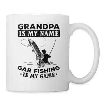 Grandpa is my name Gar Fishing is my game - Mug - white - Right