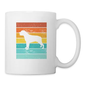 Rottweiler dog lover Retro vintage Gift idea - Tasse - Weiß - Rechts