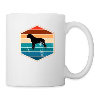 Rottweiler dog lover Retro vintage Gift idea - Tasse - Weiß - Rechts