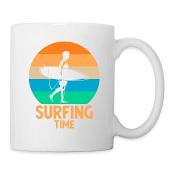 Temps de surf - Mug blanc - blanc - Droite