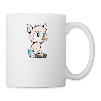 Kawaii Baby Lama - Tasse - Weiß - Rechts