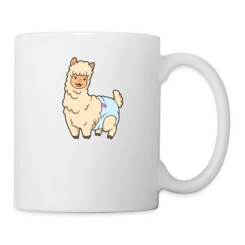 Kawaii Baby Alpaka - Tasse - Weiß - Rechts