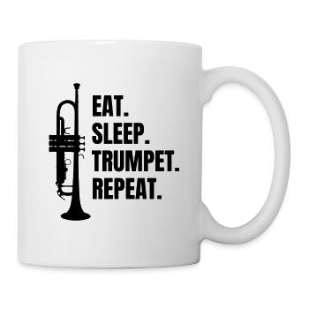 Trumpet Saying Music Instrument of funny musicians - Mug - white - Right