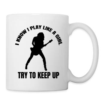 Guitariste Femme Guitare Musicien Musique Guitariste - Mug blanc - blanc - Droite