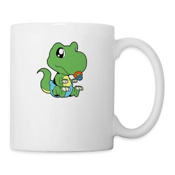 Kawaii Bébé Dino - Mug blanc - blanc - Droite