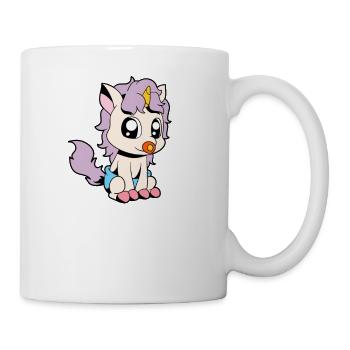 Kawaii Baby Einhorn - Tasse - Weiß - Rechts