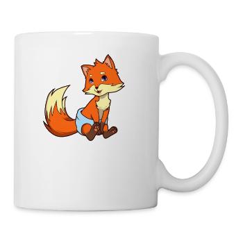 Kawaii Baby Fuchs - Tasse - Weiß - Rechts