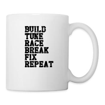 Build tune race break fix repeat - Classic Cars - Mug - white - Right