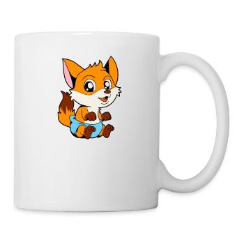 Kawaii Baby Fuchs - Tasse - Weiß - Rechts