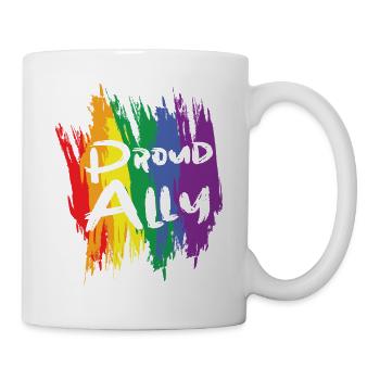LGBTQ+ Pride LGBT Proud Ally Homo Regenbogen - Tasse - Weiß - Rechts