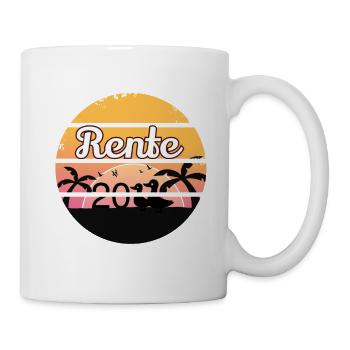 Rente 2022 Ruhestand Pension Retro Geschenk Damen - Mug - white - Right