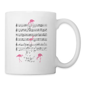 Flamingo Music Sheet Music Gift - Mug - white - Right