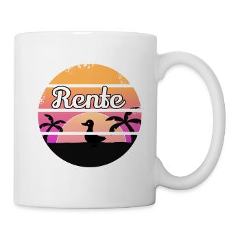 Ruhestand Pension Retro Geschenk Damen Retro Ente - Mug - white - Right