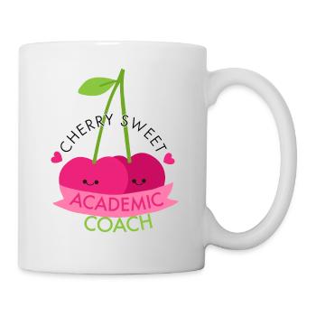 Kirschsüßer akademischer Trainer süße lustige Wortspiel Witze - Tasse - Weiß - Rechts