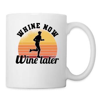 Marathon Runners Running Half Marathon Vin - Mug blanc - blanc - Droite