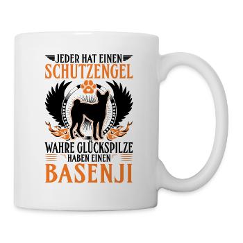 Basenji Schutzengel Kongoterrier - Tasse - Weiß - Rechts